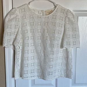 NWT Sézane Lilo Blouse in Ecru